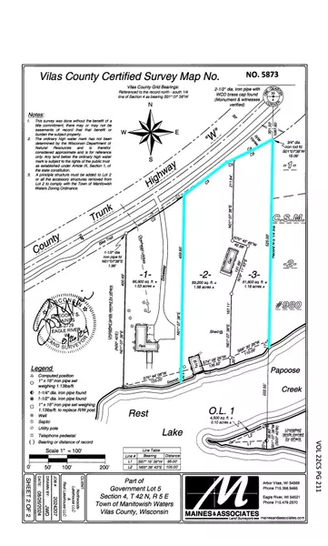ON CTH W, Manitowish Waters, WI 54547