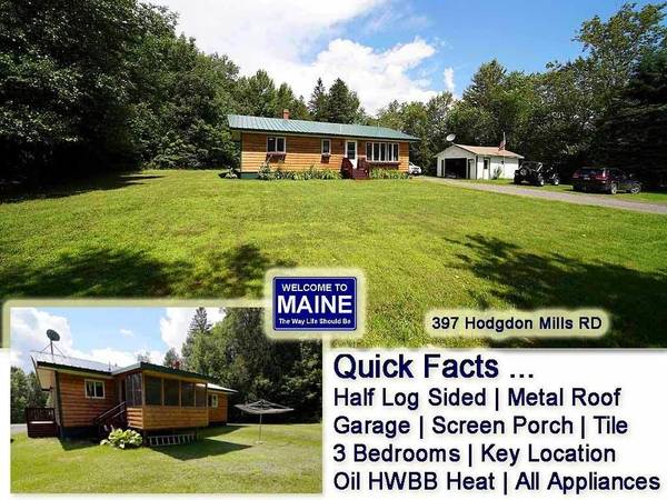 397 Hodgdon Mills RD, Hodgdon, ME 04730