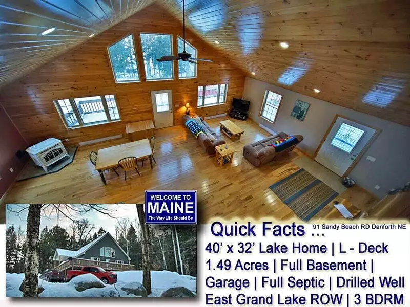 91 Sandy Beach RD, Danforth, ME 04424