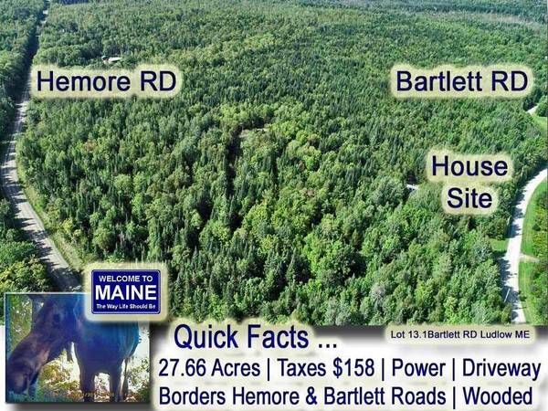 Lot 13.1 Bartlett RD, Ludlow, ME 04730