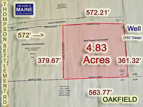 Lot B Off Thompson Settlement RD, Oakfield, ME 04763