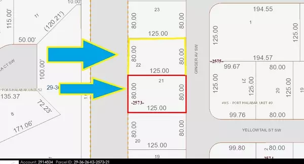 Palm Bay, FL 32908,2698-2700 2 Adjacent Lots On Ginger AVE