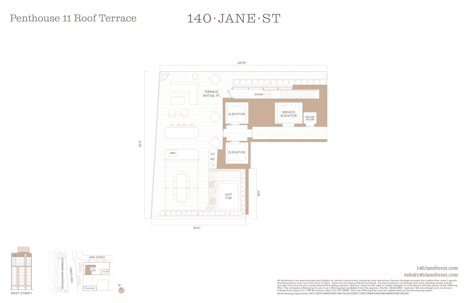 Manhattan, NY 10014,140 JANE Street #PH11