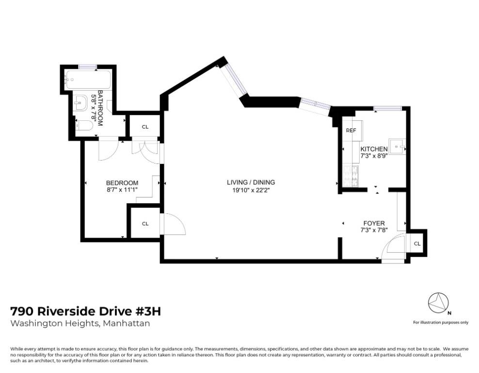 Manhattan, NY 10032,790 Riverside Drive #3H
