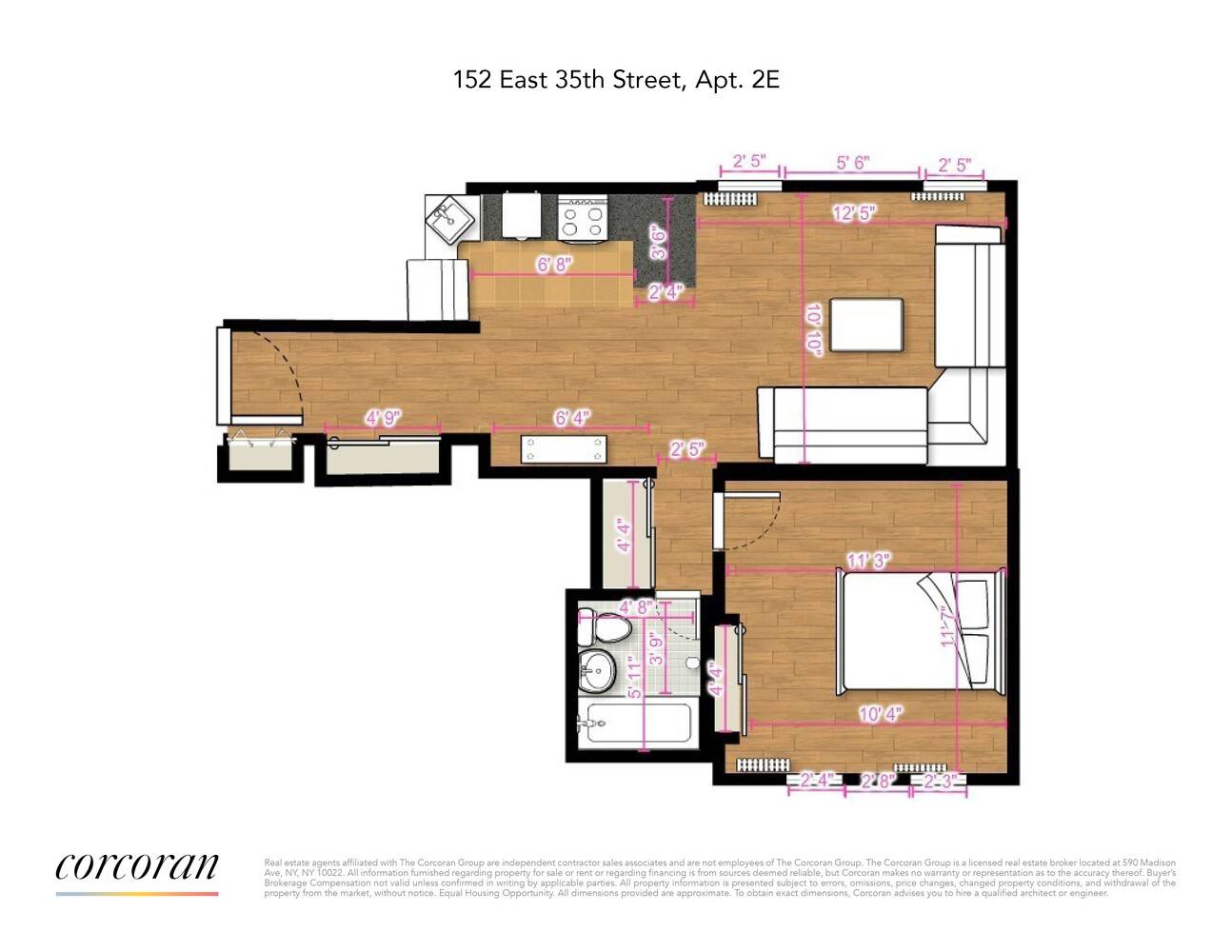 Manhattan, NY 10016,152 E 35TH Street #2E