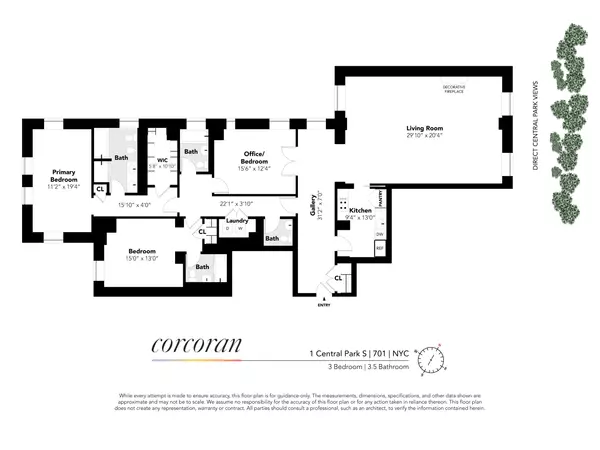 1 CENTRAL Park S #701, Manhattan, NY 10019