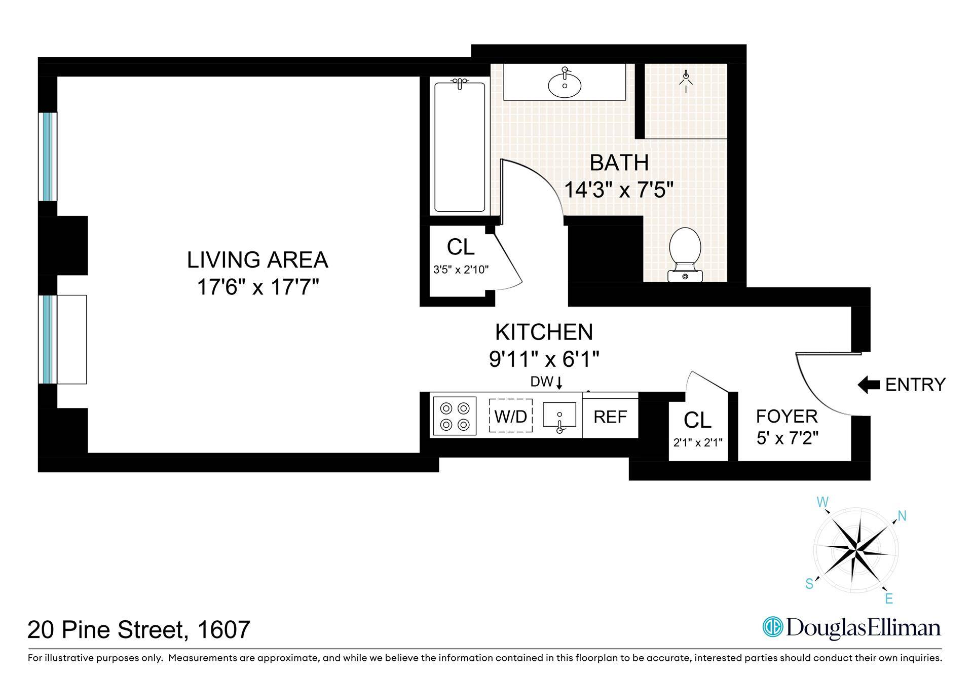 Manhattan, NY 10005,20 PINE Street #1607