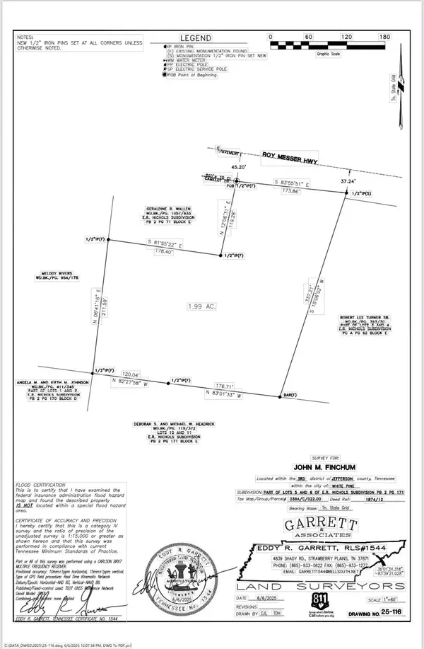 ---------- Roy Messer HWY, White Pine, TN 37890