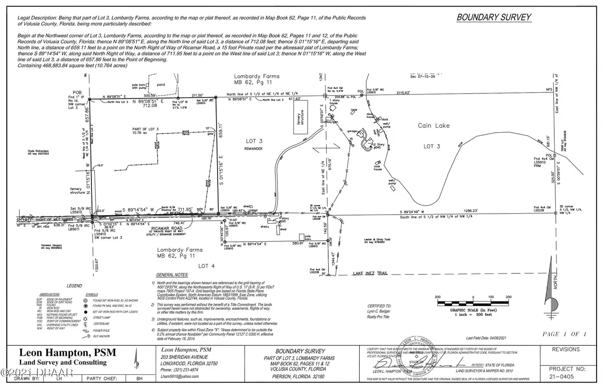 Pierson, FL 32180,0 Ricamar RD