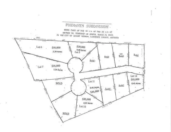 Mt Vernon, MO 65712,Lot 14 Fox Haven DR