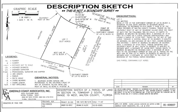 Santa Rosa Beach, FL 32459,Lot 7 Seagrove Village Dr