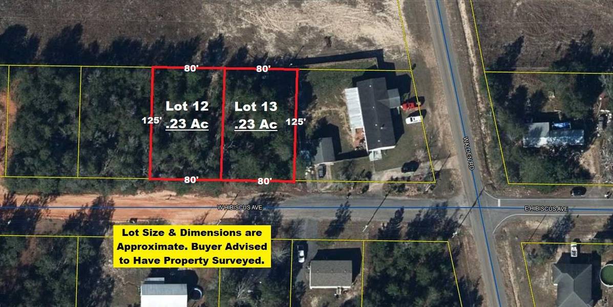 Lots 12&13 W Hibiscus Avenue, Defuniak Springs, FL 32433