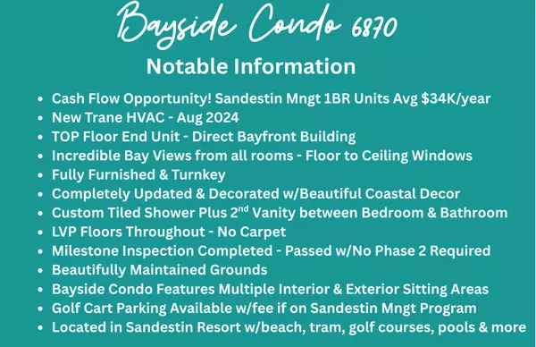 Miramar Beach, FL 32550,200 N Sandestin Boulevard  ## 6870