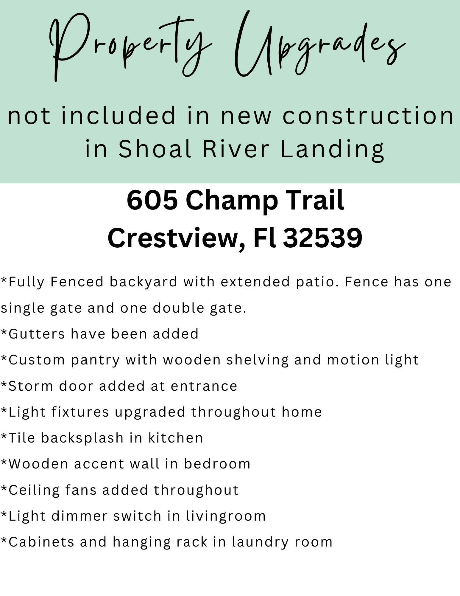 Crestview, FL 32539,605 Champ Trail