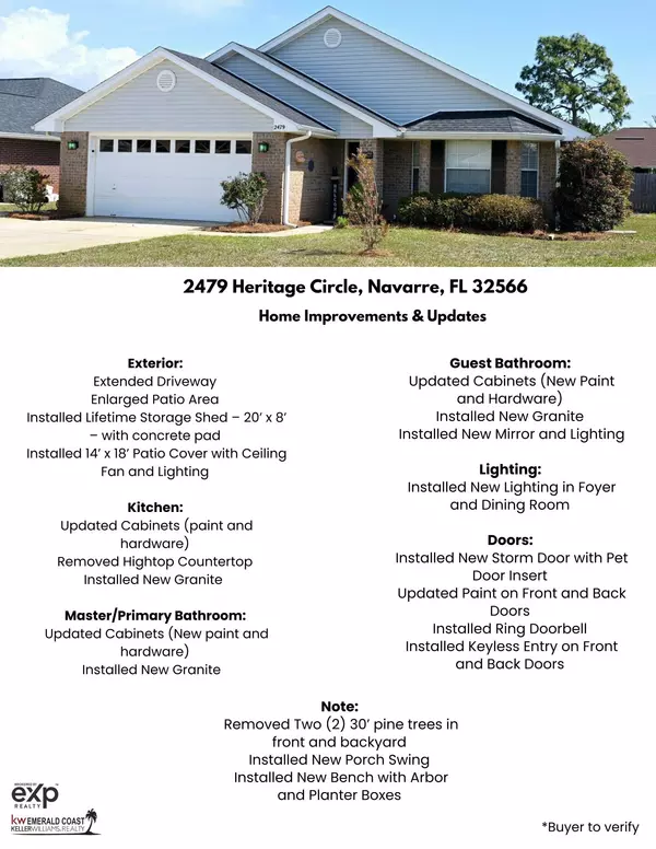 Navarre, FL 32566,2479 Heritage Circle