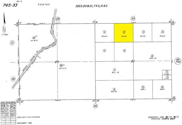0 Berdoo Canyon RD, Outside Area (inside Ca), CA 99999
