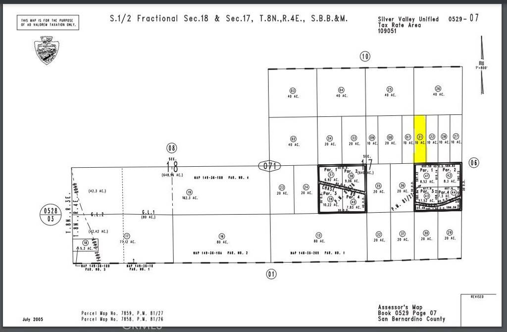 Newberry Springs, CA 92365,0 Center(north of) Parcel 0529-071-21 RD