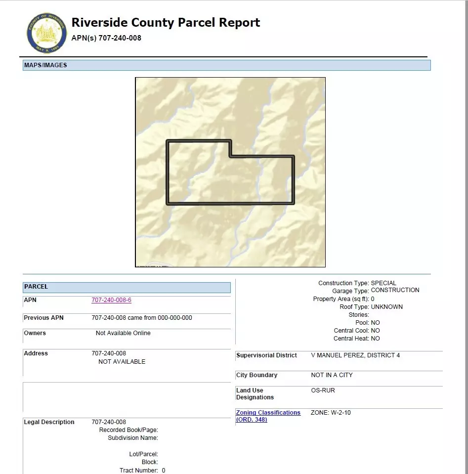 Coachella, CA 92203,707240 008 Fargo Canyon RD