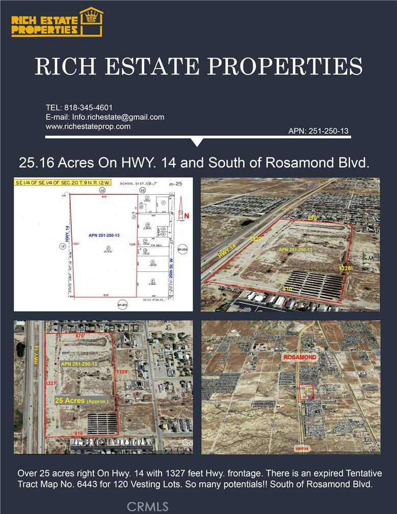 Rosamond, CA 93560,14 Hwy 20 Street West & Marie AVE