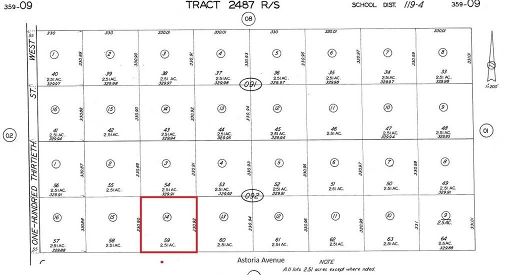 0 Astoria Ave and 122nd St West, Unincorporated, CA 93560