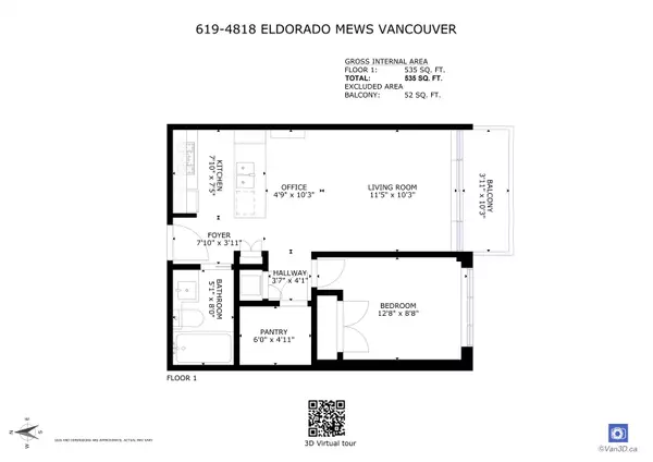 Vancouver, BC V5R 0B3,4818 Eldorado Mews #619