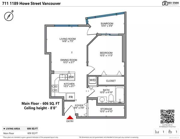 Vancouver, BC V6Z 2X4,1189 Howe ST #711
