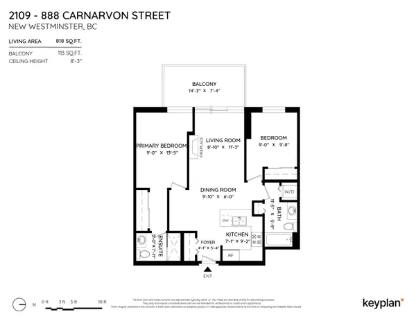 New Westminster, BC V3M 0C6,888 Carnarvon ST #2109