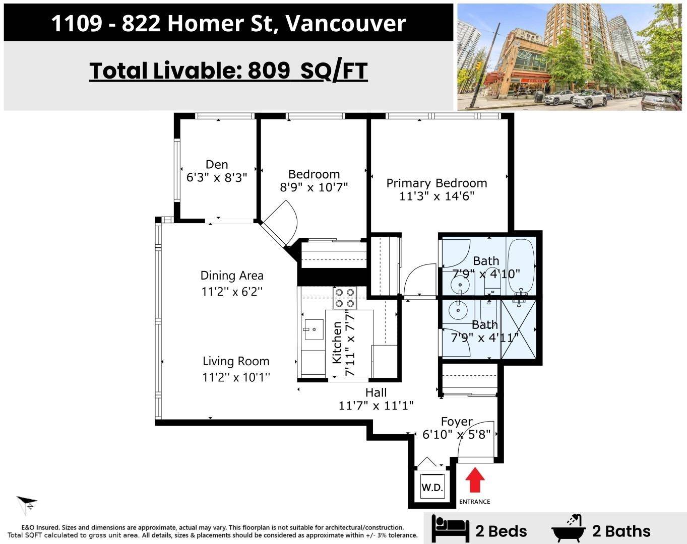 Vancouver, BC V6B 6M3,822 Homer ST #1109