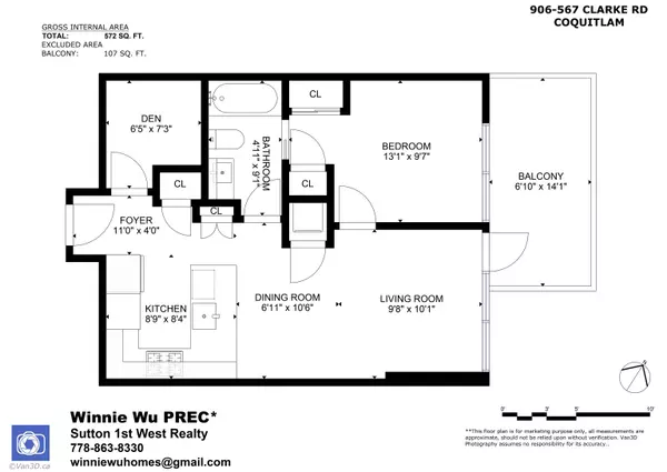 Coquitlam, BC V3J 0K7,567 Clarke RD #906