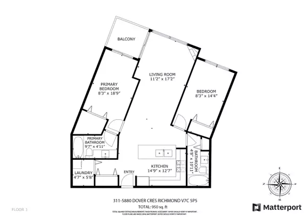 Richmond, BC V7C 5P5,5880 Dover CRES #311