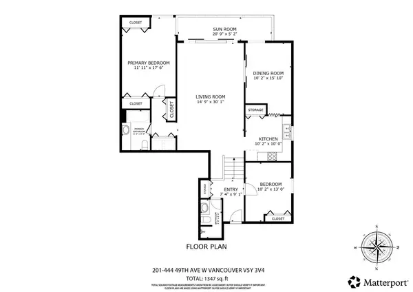 Vancouver, BC V5Y 3V4,444 W 49th AVE #201