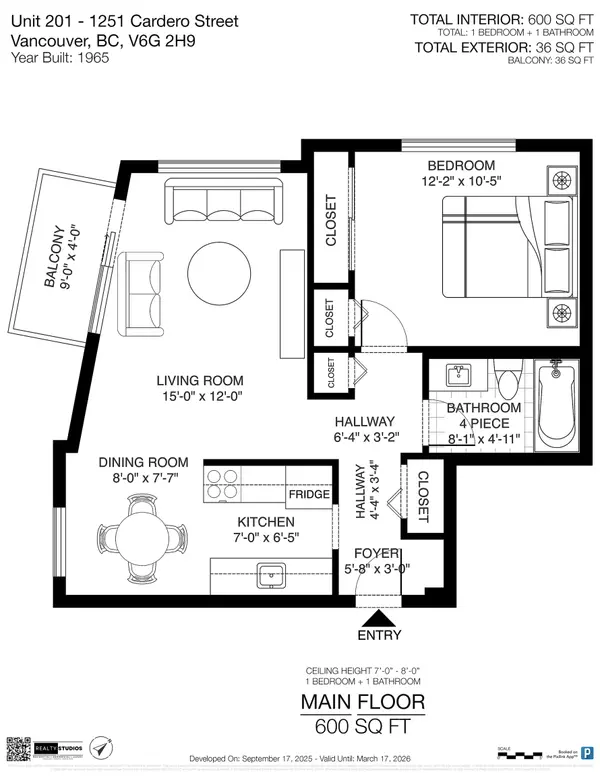 Vancouver, BC V6G 2H9,1251 Cardero ST #201