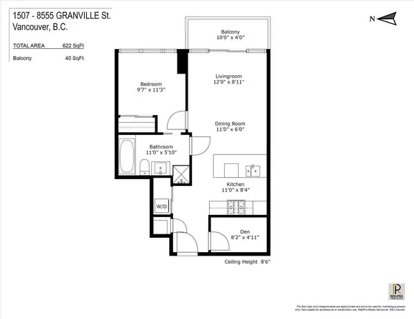 Vancouver, BC V6P 0C3,8555 Granville ST #1507