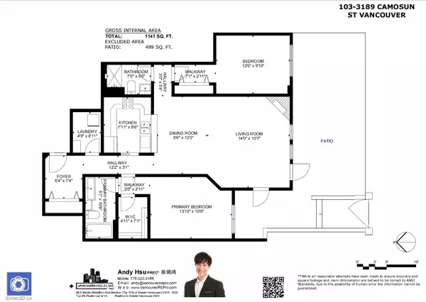 Vancouver, BC V6R 3X2,3189 Camosun ST #103