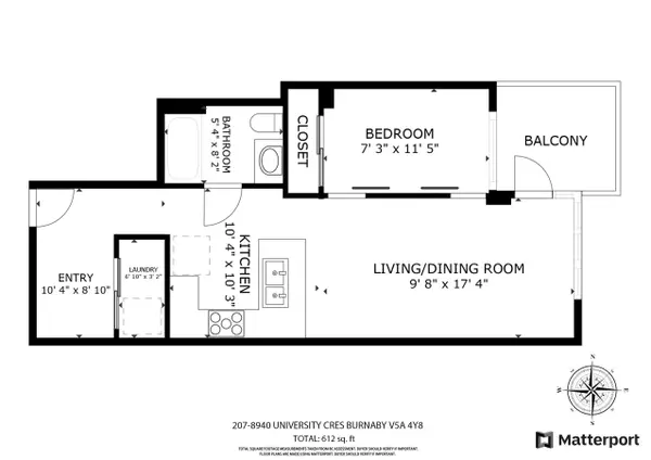Burnaby, BC V5A 4Y8,8940 University CRES #207