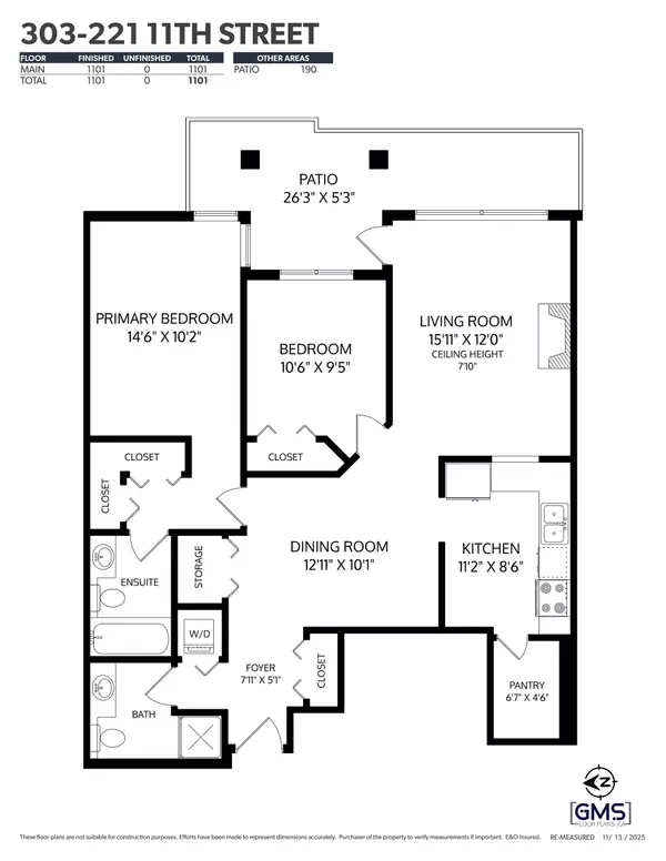 New Westminster, BC V3M 4C8,221 Eleventh ST #303