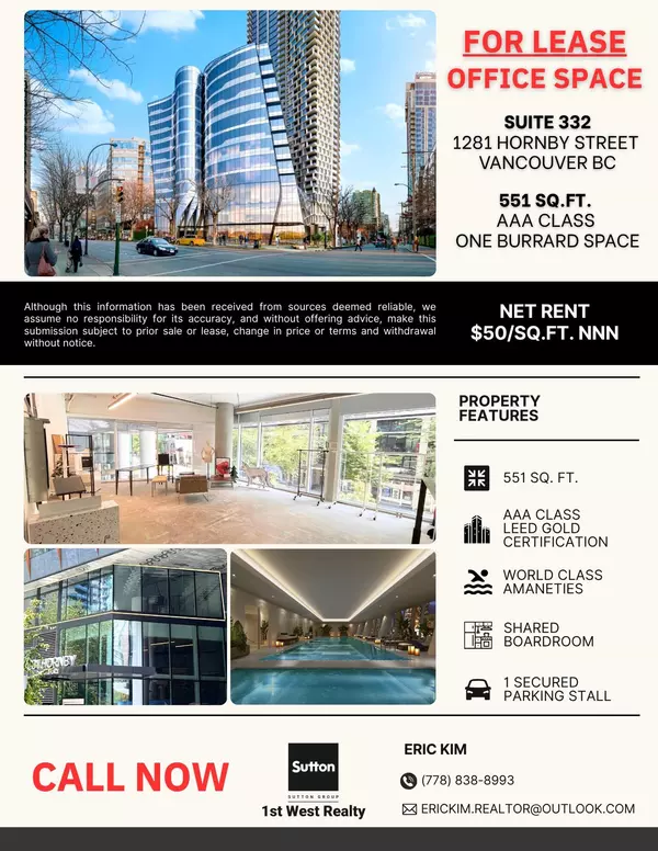 Vancouver, BC V6Z 1W2,1281 Hornby ST #332