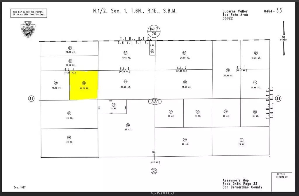 Lucerne Valley, CA 92356,0 Harrod Parcel #0464-331-04