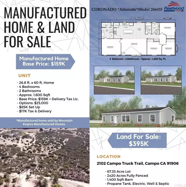 2102 Campo Truck Trail, Campo, CA 91906