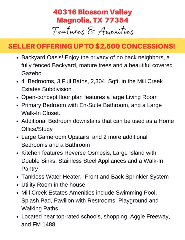 Magnolia, TX 77354,40316 Blossom Valley LN