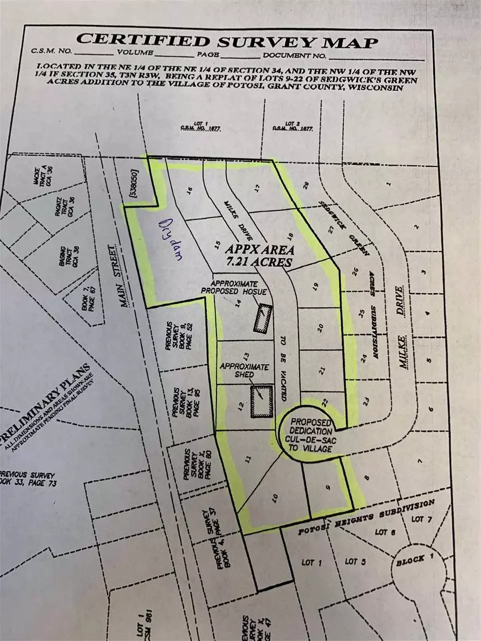 Potosi, WI 53820,7.21 acres +- Milke DR