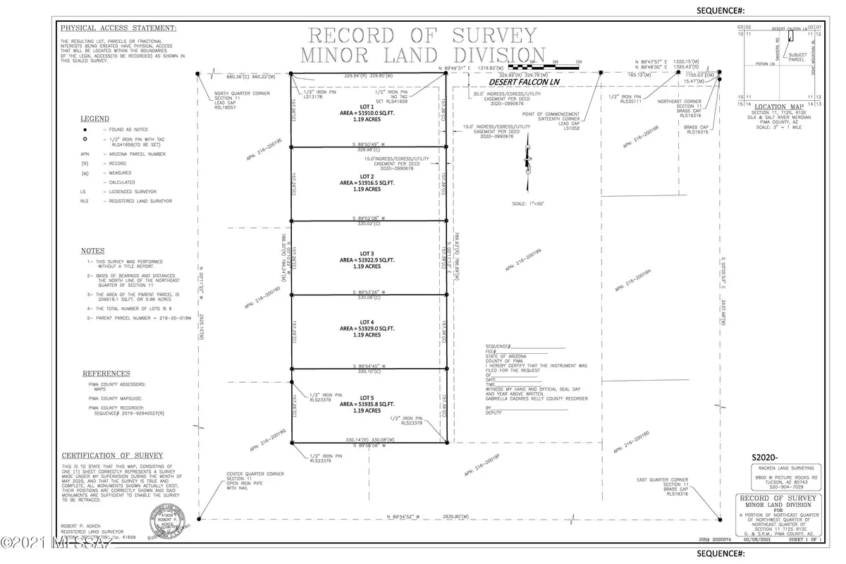 Tucson, AZ 85742,TBD5 W Desert Falcon Lane #Lot 5